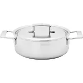 Demeyere Industry 5 Deep Frying Pan 2h With Lid 24 Cm Argenté