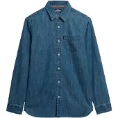 Superdry Essentials Long Sleeve Shirt Bleu 3XL Homme