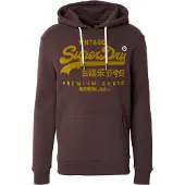 Superdry pour homme. M2014024A Sweat décontracté Tonal marron (M), Casuel, Coton