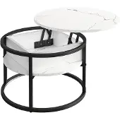Vicco Table basse Marlo Marbre blanc 57x57cm, Model 55940