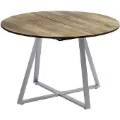 Vicco Table de salle à manger Loyd Chêne rustique/Gris 120-160 x 120 cm extensible, Model 56518