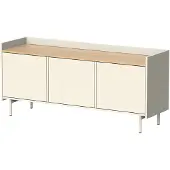 Vicco Meuble TV Velina Crème 140x63cm avec 3 portes, Model 56359