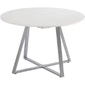 Vicco Table de salle à manger Loyd Blanc/Gris 120-160 x 120 cm extensible, Model 56516