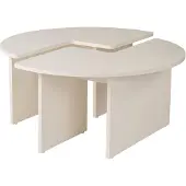 Skye Decor , Moira - Wood White, table basse, bois blanc, 100 % PANNEAUX DE SPANCE REVÊTUES DE MÉLAMINE, 90 x 41 x 90 cm