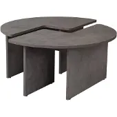 Skye Decor , Moira - Concrete Grey, table basse, gris béton, plateau 100 % mélamine, 90 x 90 x 41 cm