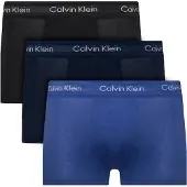 Calvin Klein Low Rise Boxers 3 Units Bleu,Noir XS Homme