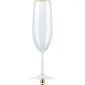 Segula Source lumineuse en verre de champagne Floating Transparent - 4W - E27 - 400 lm - 2200K - Ø 8 cm