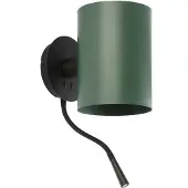 Faro Applique murale d'intérieur GUADALUPE avec lampe de lecture, noir/vert 20032-81