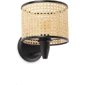 Faro Applique MAMBO intérieur noir/rattan 64307-47