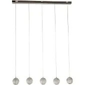 Searchlight Lampe suspendue 5 lumières Allure chromé rectangulaire