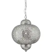 Searchlight Lampe suspendue de style marocain Fretwork Acier inoxydable