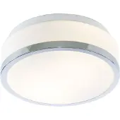 Searchlight Plafonnier, chrome, blanc, 23 cm, DISCS