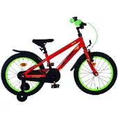 Volare Vélo enfant Rocky - Garçons - 18 pouces - Rouge