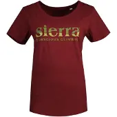 Sierra Climbing Burgundy Short Sleeve T-shirt Rouge M Femme