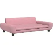 vidaXL Canapé pour enfants Rose 100x54x33 cm Velours