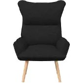 vidaXL Fauteuil relaxant Noir 69 x 74 x 93 cm tissu