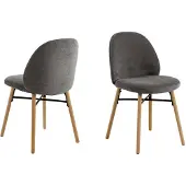 Ebuy24 Sophia chaise de salle à manger chenille gris.