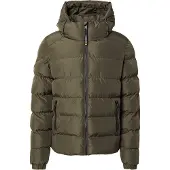 Superdry pour homme. M5011905A Veste de sport matelassée à capuche verte (XXL), Casuel, Polyester