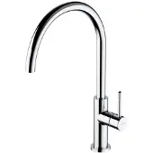 Omnires Robinet de cuisine en chrome avec technologie AIR WATER et cartouche céramique