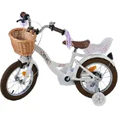 Volare Vélo enfant Blossom - Fille - 14 pouces - Blanc