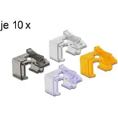 DeLOCK RJ45 Reparatur Clip 40 Stück Set 2 (transparent, schwarz, violett, orange) (86422)