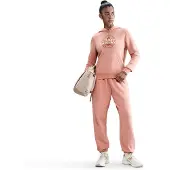 Nike Sweat-shirt 'CLUB FLC' orange foncé / rose / blanc