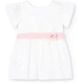 Boboli 708016 Short Sleeve Dress Blanc 8 Years Fille