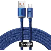 Baseus Câble Usb Do Usb-C Crystal Shine, 100W, 2M (Niebieski)