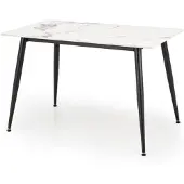 Halmar Table Emilio 120 marbre blanc / noir