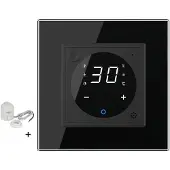 Livolo Thermostat avec contrôle de zone noir | Avec moteur solaire filaire