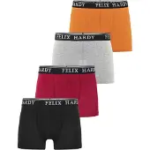 Felix Hardy Boxers gris basalte / orange / rouge / noir