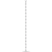 Brilio Silver - Long collier scintillant avec zircons NCL146W, (Argent)