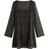 Next Robe beige / marron / noir