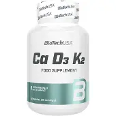 BiotechUSA Ca D3 K2 complément alimentaire permettant de maintenir les os et les dents en bonne santé 90 cps