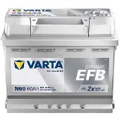 Varta N60 Blue Dynamic EFB 12V 60Ah 640A Batterie automobile Start-Stop 560 500 064