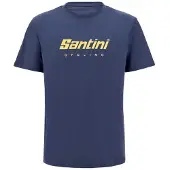 Santini Short Sleeve T-shirt Bleu 2XL