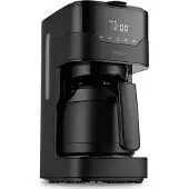 Medion MD18458sm Kaffeemaschine mit Thermoskanne schwarz, Cafetières à filtre, Noir