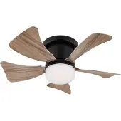 Globo Deckenventilator Hines SW-HL mit LED & Fernbedienung, Ventilateur, Noir