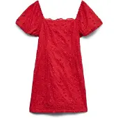 Vero Moda Robe de cocktail 'VMElin' rouge sang