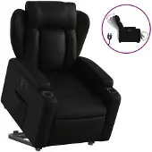 vidaXL Fauteuil relax releveur électrique noir similicuir