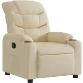 vidaXL Fauteuil relax Tissu Crème