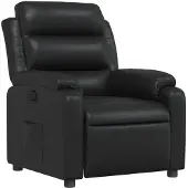 vidaXL Fauteuil inclinable Noir Similicuir