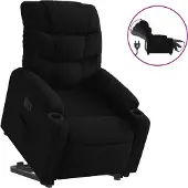 vidaXL Fauteuil relax releveur électrique noir tissu