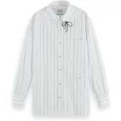Scotch & Soda Girlfriend Long Sleeve Shirt Blanc 38 Femme