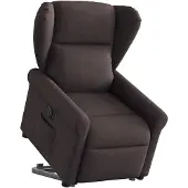 vidaXL Fauteuil relax avec releveur électrique Tissu marron foncé