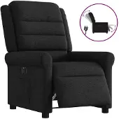 vidaXL Fauteuil relax électrique noir tissu