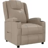 vidaXL Fauteuil relax cappuccino brun similicuir
