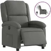 vidaXL Fauteuil relax électrique gris foncé Tissu