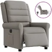 vidaXL Fauteuil relax électrique Tissu Taupe