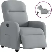 vidaXL Fauteuil relax électrique gris clair Tissu